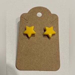 2/$15- Yellow Star Christmas Holiday Earrings